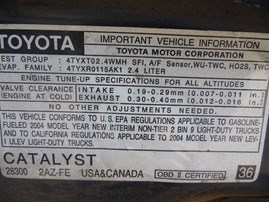 2004 Toyota Rav4 L Blue 2.4L AT 2WD #Z23453